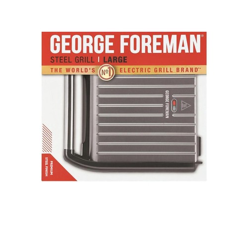 George Foreman Large Steel Grill Grey