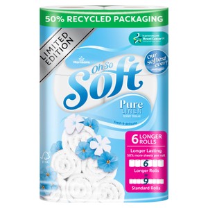 Morrisons Pure Linen 4 Toilet Roll