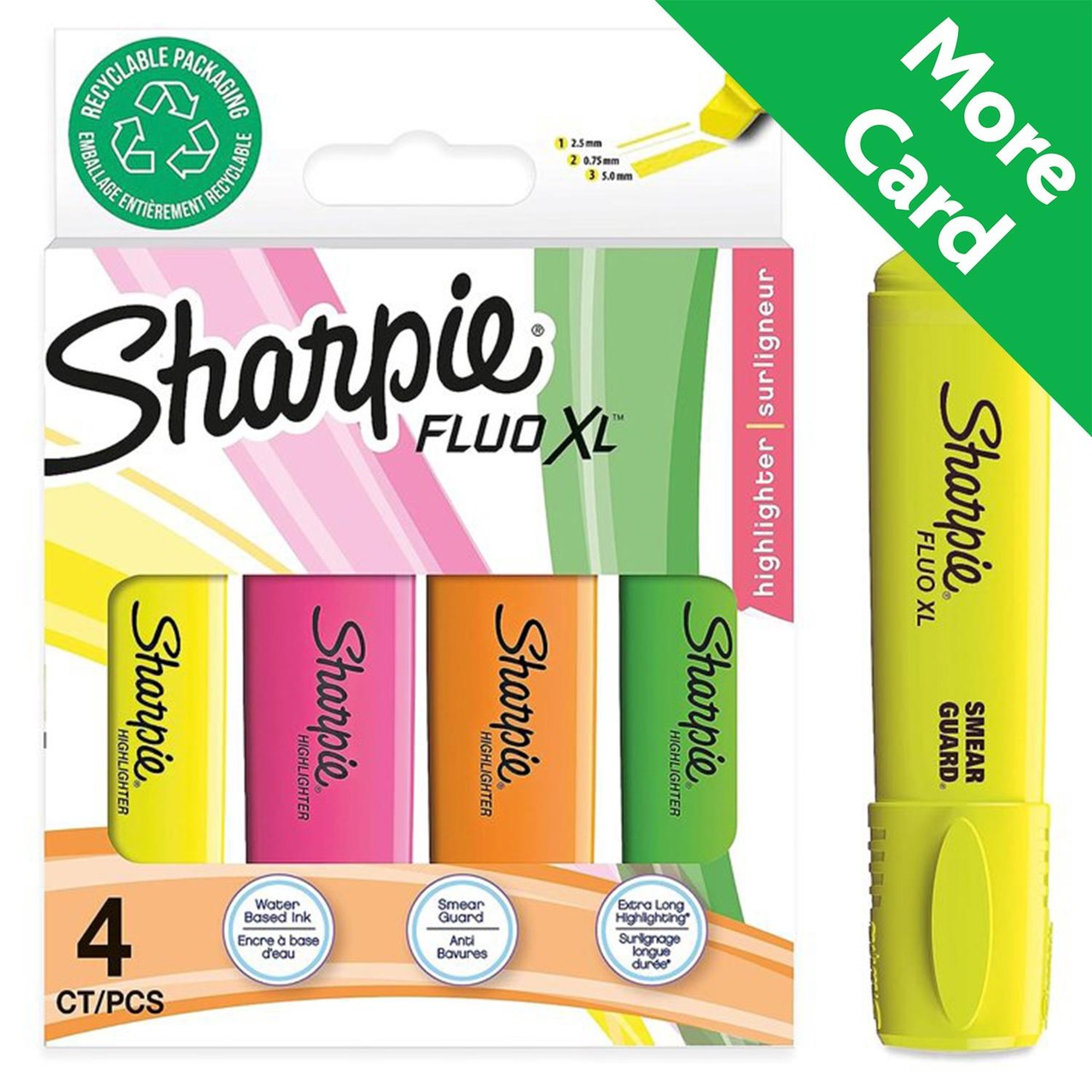 Sharpie Fluo XL Highlighters 4 pack