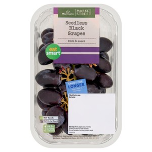 Morrisons Seedless Black Grapes 400g