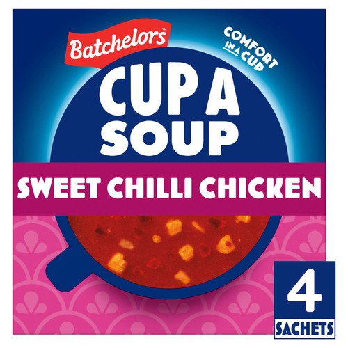 Batchelors Cup A Soup Sweet Chilli Chicken Instant Soup Sachets x4 92g