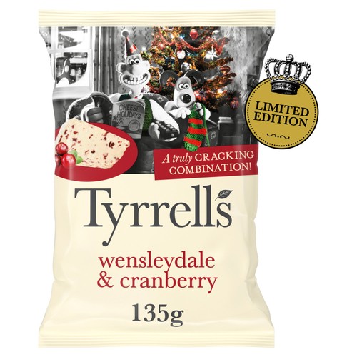 Tyrrells Wensleydale & Cranberry Sharing Crisps 135g