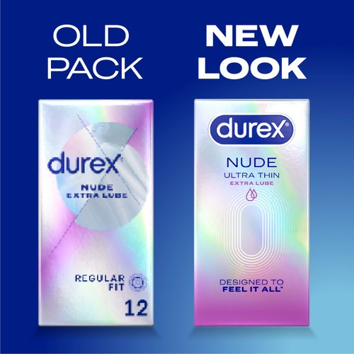 Durex Nude Extra Lube Condoms 10 Pack