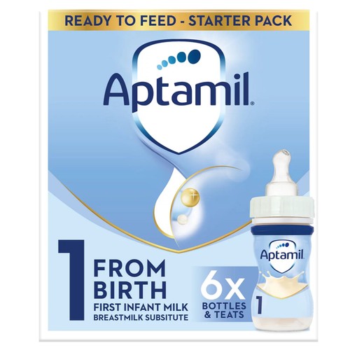 Aptamil 1 First Infant Baby Milk Formula Liquid Starter Pack from Birth