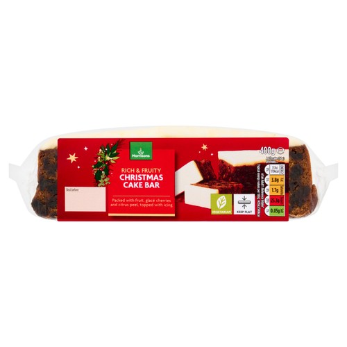 Morrisons Rich & Fruity Iced Christmas Cake Bar