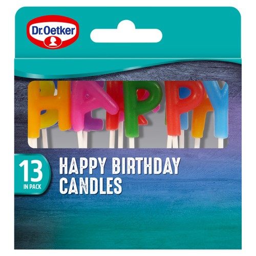 Dr. Oetker Lettered Happy Birthday Candles