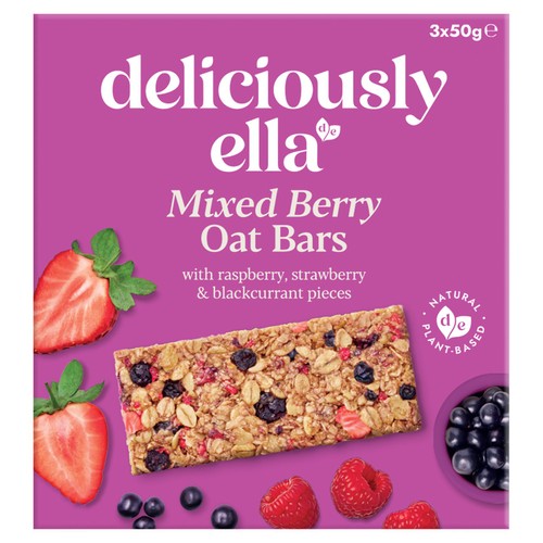 Deliciously Ella Mixed Berry Oat Bars Multipack 3x50g