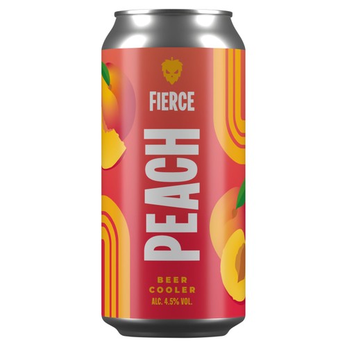 Fierce Peach Beer Cooler  4.5% Abv  440ml