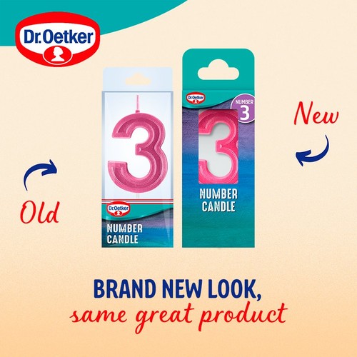 Dr. Oetker Number 3 Candle