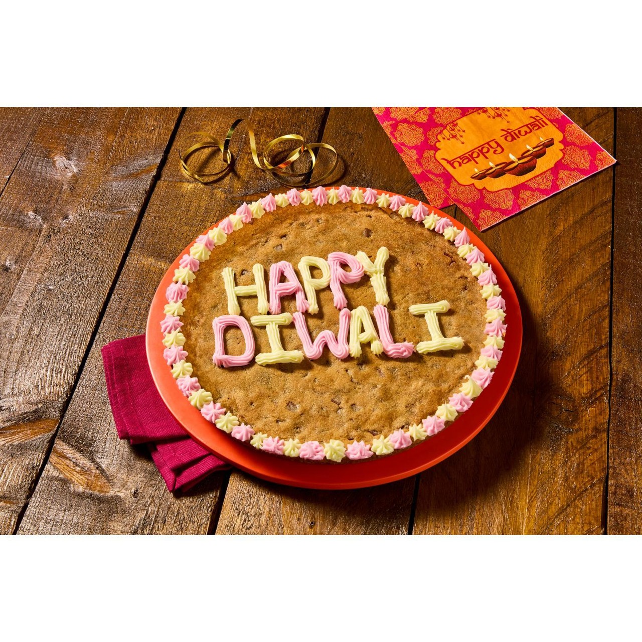 Giant 10" Chocolate Cookie Diwali (Serves 10)