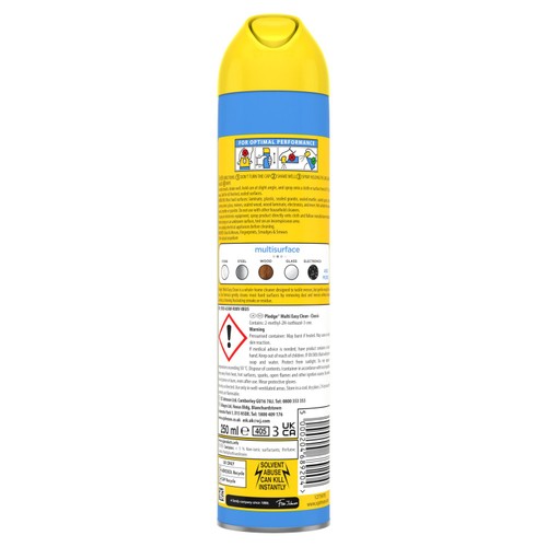 Pledge Clean It Multisurface Polish Cleaner Classic