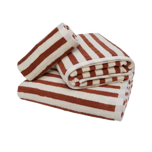 Spa Maison Brown Stripe Bath Towel