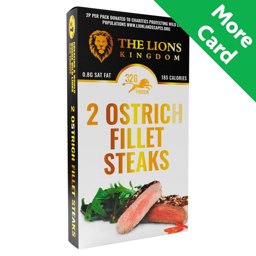 The Lions Kingdom 2 Ostrich Fillet Steaks