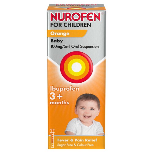 Nurofen for Children Baby Orange Oral Suspension 3+ months Ibuprofen