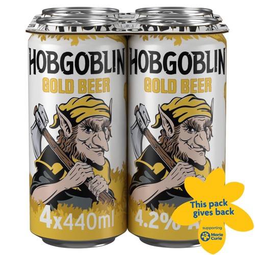 Hobgoblin Gold Ale Beer Cans 4x440ml