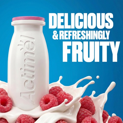 Actimel 0% Fat Raspberry Yogurt Drinks