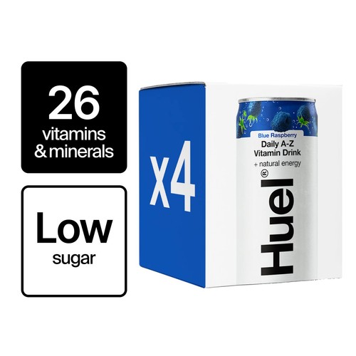 Huel Blue Raspberry A-Z Vitamins + Energy 4 x 330ml