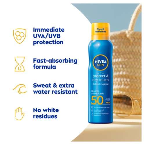 NIVEA SUN Protect & Dry Touch Sun Cream Mist SPF 50 200ml