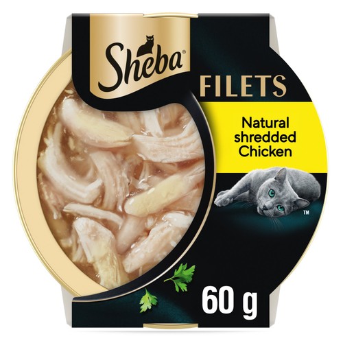 Sheba Fillets Cat Food Tray With Chicken In Gravy 60g