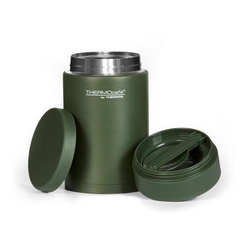 Thermocafe Food Flask With Spoon Matt Green 400ml