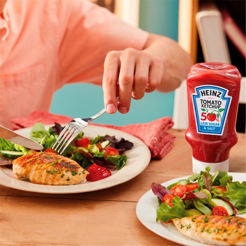 Heinz Tomato Ketchup 50% Less Sugar & Salt 