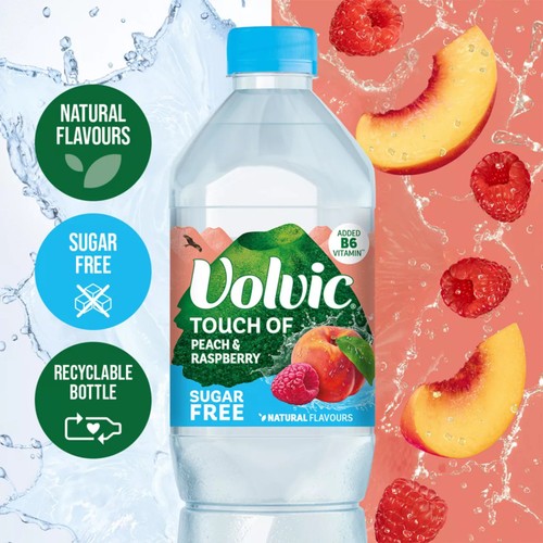 Volvic Touch Of Fruit Sugar Free Peach & Raspberry Vitality Flavoured Water