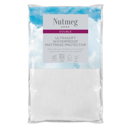 Nutmeg Home Ultrasoft Waterproof Mattress Protector Double