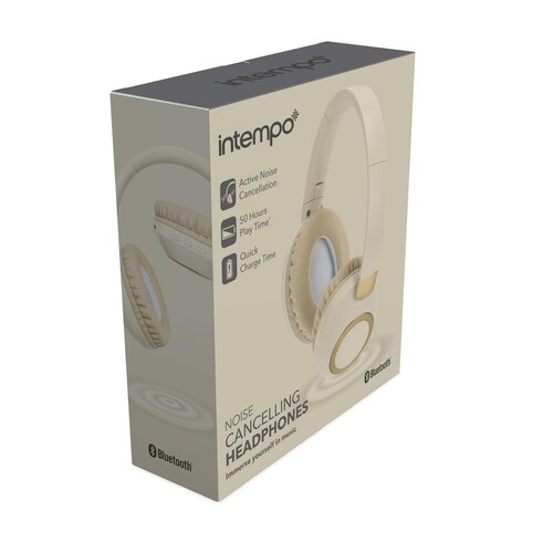 Intempo Noise Cancelling Headphones Sand