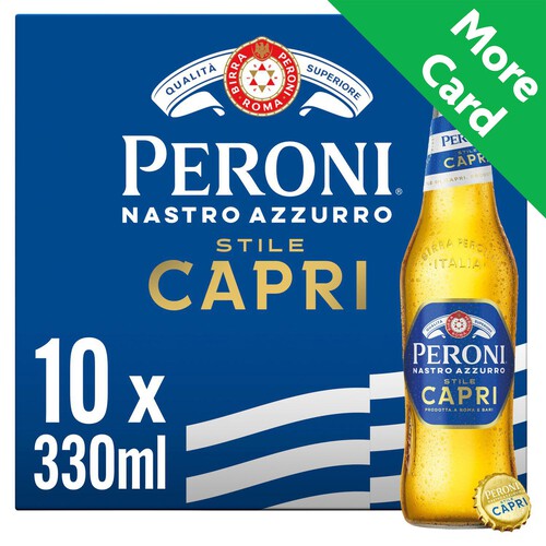 Peroni Nastro Azzurro Stile Capri Beer Lager Bottles