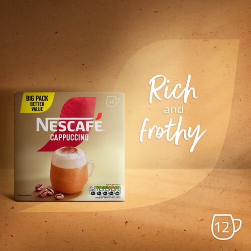 Nescafe Gold Cappuccino Instant Coffee 12 Sachets