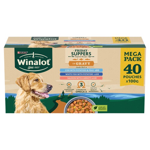 Winalot Friday Suppers Mixed Variety Fish In Gravy Wet Dog Food 