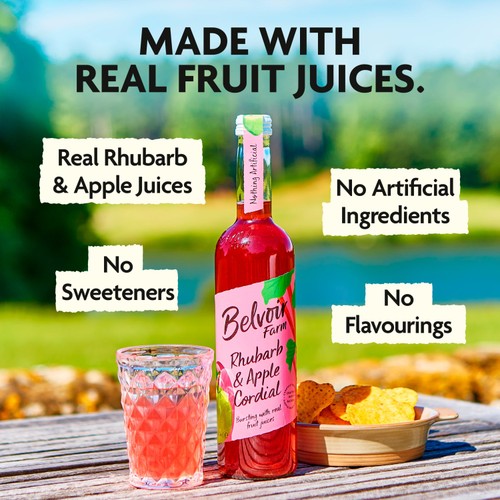 Belvoir Farm Rhubarb & Apple Cordial