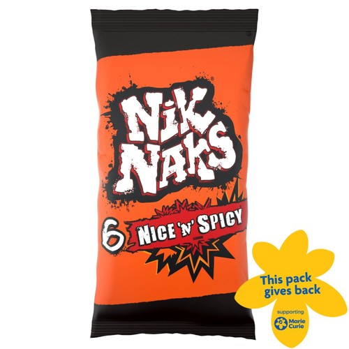 Nik Naks Nice 'N' Spicy Multipack Crisps 6 Pack