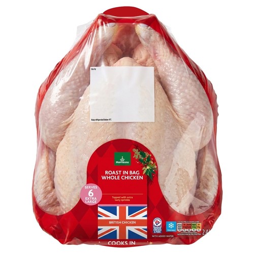 Morrisons Roast In Bag Large Chicken,Pork,Leek & Bacon Stuffing 2.4kg