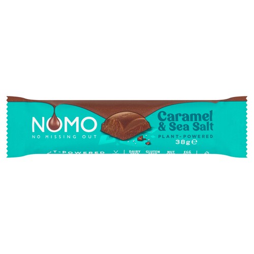 Nomo Caramel & Sea Salt Vegan & Free From Choc Bar 