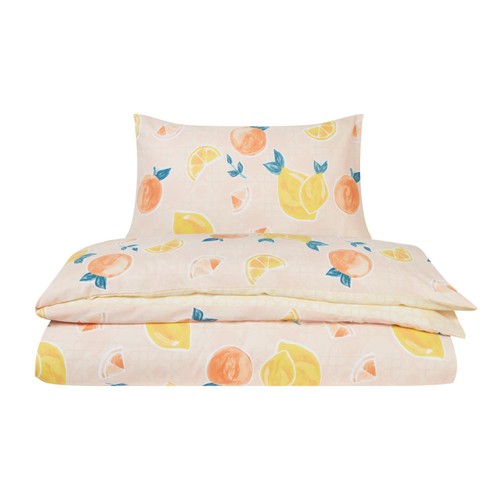 Nutmeg Home Medina Fruit Print Easy Care Duvet Set Double