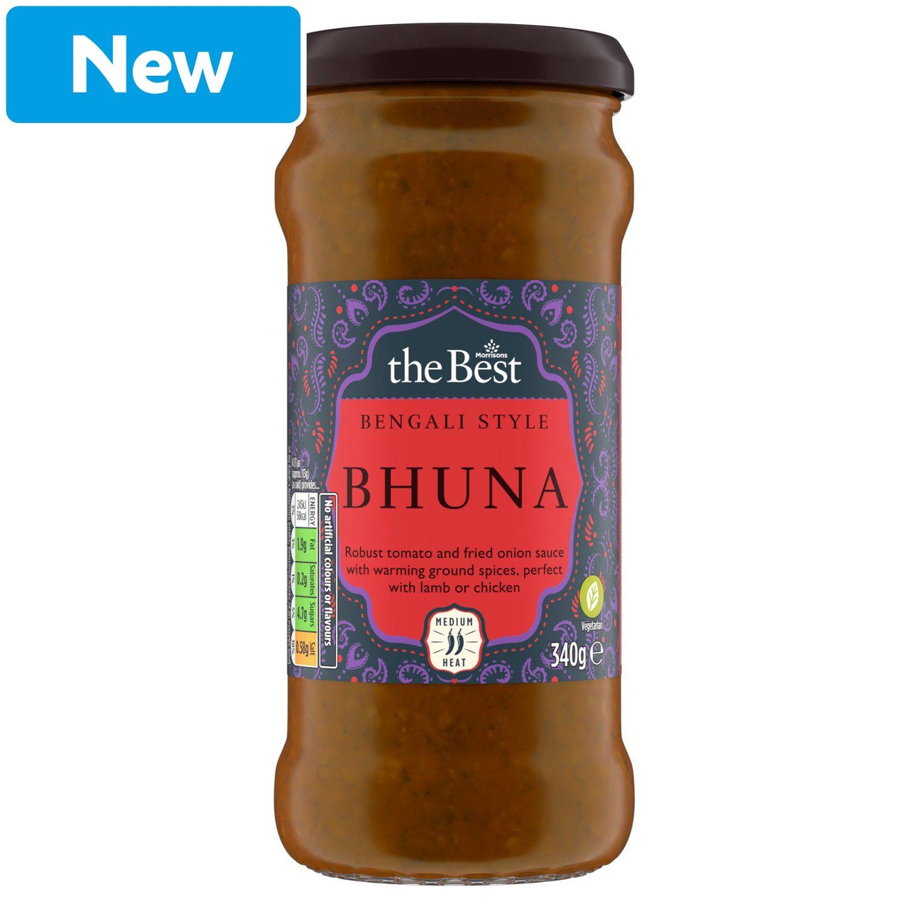Morrisons The Best Hot Bhuna Cooking Sauce 340g