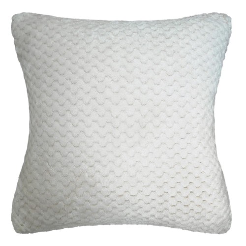 Morrisons Diamond Fleece Cushion 2 Pcs Pack With Zipper Cream