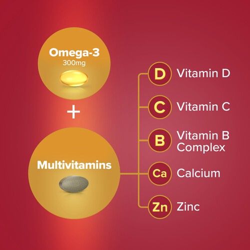 Seven Seas Omega-3 & Multivitamins Man 50+ 30 Day Pack