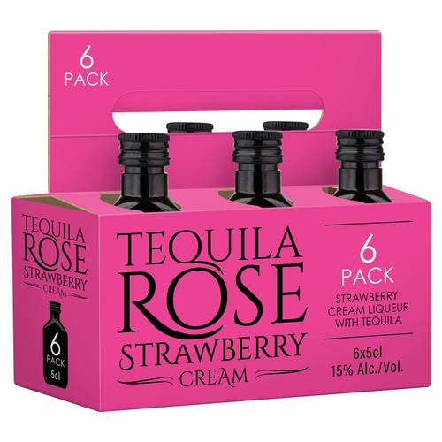 Tequila Rose Strawberry Cream Liqueur   6 x 5cl