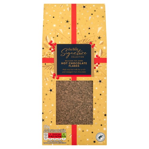 Morrisons The Best Signature Belgian Hot Chocolate Flakes Dark 70% 250g