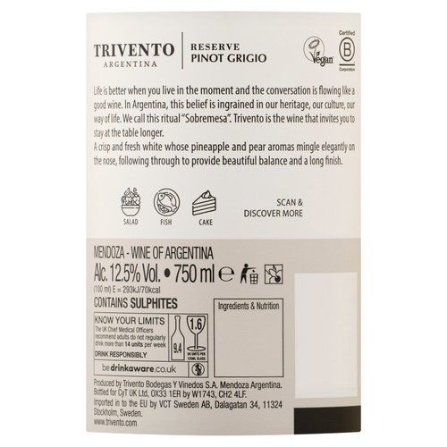 Trivento Reserve Pinot Grigio 