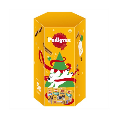 Pedigree Christmas Present Gift Box Adult Dog Treats Mixed