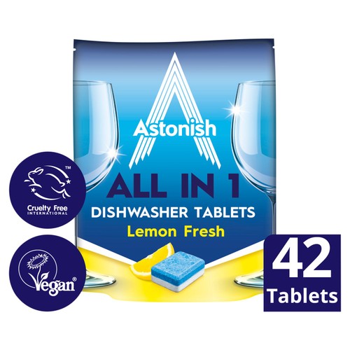 Astonish all in 1 dishwasher tablets lemon fresh