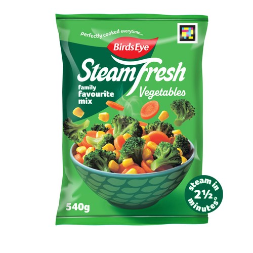 Birds Eye Steamfresh 4 Family Favourite Mix Steam Bags 540g
