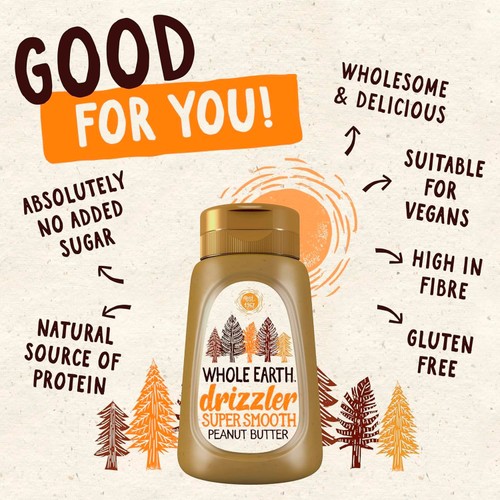 Whole Earth Drizzler Super Smooth Peanut Butter 320g