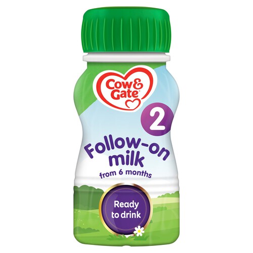 Cow & Gate 2 Follow On Baby Milk Formula Liquid Ready to Feed 6-12 Months