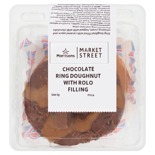 Morrisons Chocolate Ring Doughnut With Caramel Filling