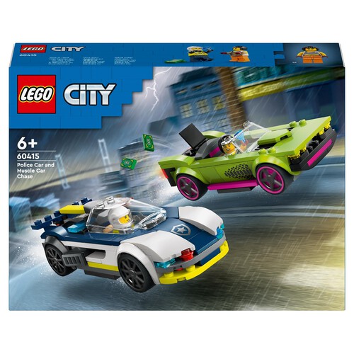 Lego City Police Car And Muscle Car Chase