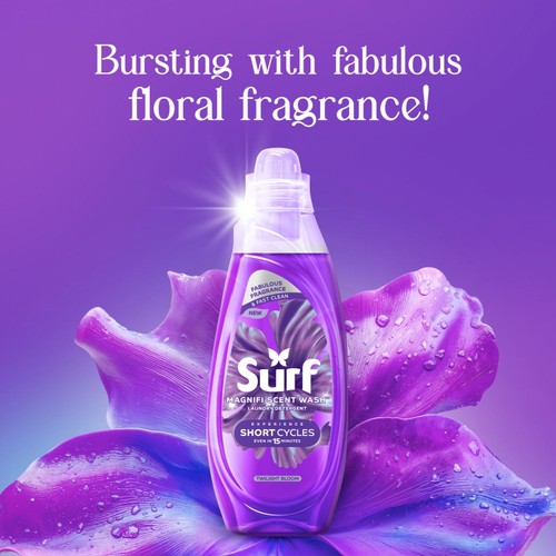 Surf Laundry Detergent Quick Wash Twilight Bloom 31 Washes 837ml